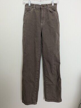 Reformation Cowboy High Rise Straight Jeans Kalamata Olive Green Size 24